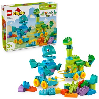 LEGO® DUPLO®  3-in-1 Dinosauruksia pyörien päällä 10451