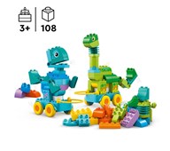 LEGO® DUPLO®  3-in-1 Dinosauruksia pyörien päällä 10451