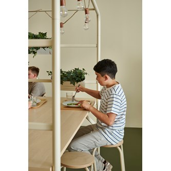 MeetUs FSC pöytä BX 140x80 K72 cm HPL, hopea runko