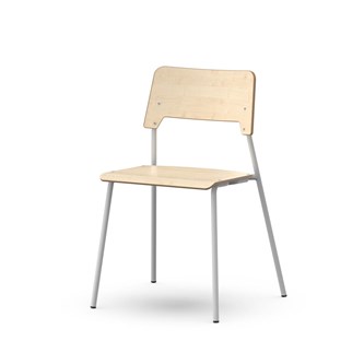 Como FSC tuoli, 4 jalkaa, ik 45 cm, iso istuin, hopea runko
