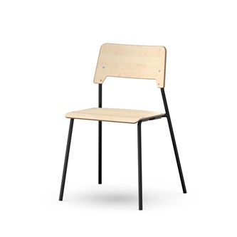 Como FSC BX tuoli, 4 jalkaa, ik 45 cm, iso istuin, musta runko