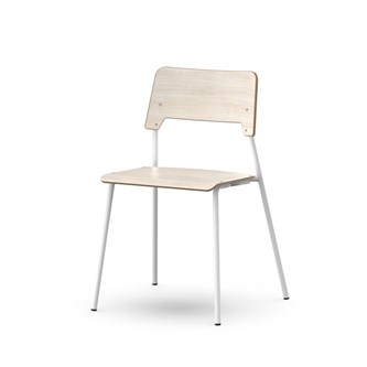 Como FSC BX tuoli, 4 jalkaa, ik 45 cm, iso istuin, valkoinen runko