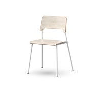 Como FSC BX tuoli, 4 jalkaa, ik 45 cm, iso istuin, valkoinen runko