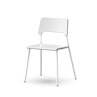Como FSC BX tuoli, 4 jalkaa, ik 45 cm, iso istuin, valkoinen runko