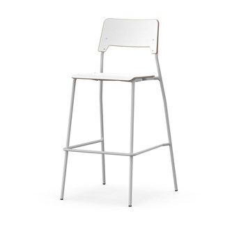 Como FSC tuoli, 4 jalkaa, ik 75 cm, iso istuin, hopea runko