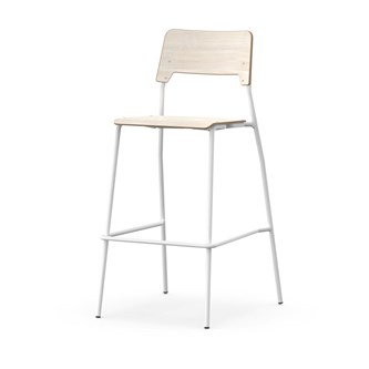 Como FSC BX tuoli, 4 jalkaa, ik 75 cm, iso istuin, valkoinen runko