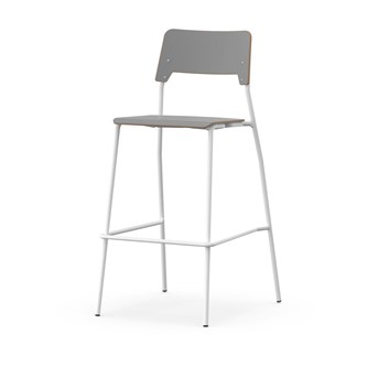Como FSC BX tuoli, 4 jalkaa, ik 75 cm, iso istuin, valkoinen runko
