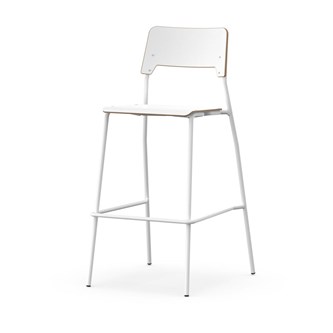 Como FSC BX tuoli, 4 jalkaa, ik 75 cm, iso istuin, valkoinen runko