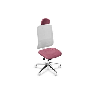 Utila FS työtuoli, vaaleanharmaa, verkkoselkä, niskatuki, Rivet-kankaalla