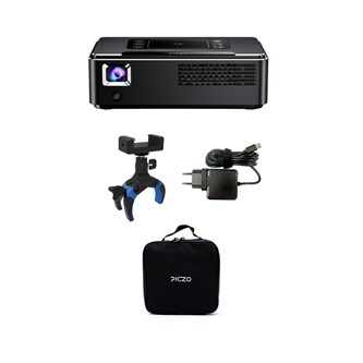 Projektori Piczo Nova Ultra, laukku ja puristuskiinnike