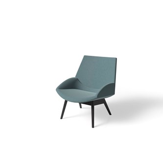 Size nojatuoli, jalat puuta, musta saarni