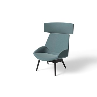 Size nojatuoli, jalat puuta, musta saarni