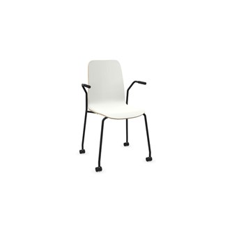 Vapaa tuoli, korkea selkä, musta 4-pistejalusta pyörillä