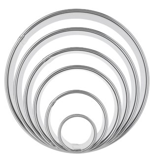 Metallimuotit, pyöreät, 6 kpl