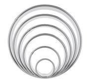 Metallimuotit, pyöreät, 6 kpl