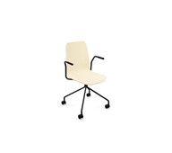 Vapaa tuoli, korkea selkä, musta ristikko pyörillä