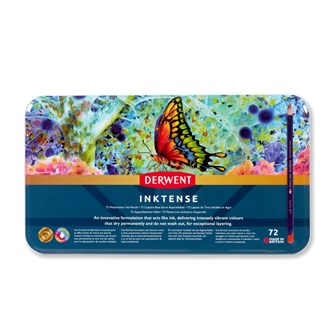 Mustevärikynä Derwent Inktense, 72 väriä