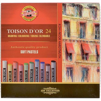Kuivapastelliliitu Koh-I-Noor Toison D'or, 24 väriä