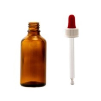 Tippapullo 50 ml, ruskeaa lasia