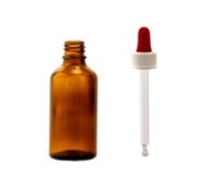 Tippapullo 50 ml, ruskeaa lasia