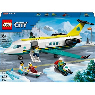 LEGO® City Pelastuslaitoksen ambulanssilentokone 60465