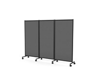 One screen kolmiosainen siirettävä seinäke