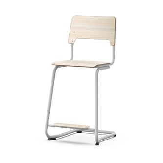 Como FSC tuoli C-runko ik 65 cm, iso istuin, hopea runko