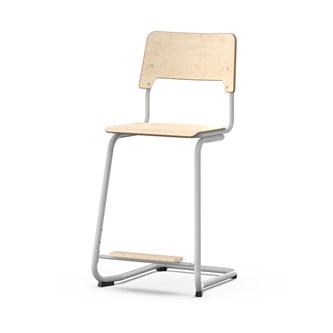 Como FSC tuoli C-runko ik 65 cm, iso istuin, hopea runko