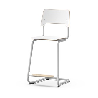 Como FSC tuoli C-runko ik 65 cm, iso istuin, hopea runko