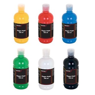 Sormivärit, perusvärit, 6 x 500 ml
