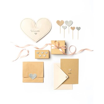 Glittersydämet, hopea ja kulta, 50 kpl