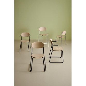 Collab tuoli FSC BX lenkkijalat, ik 45 cm, musta runko