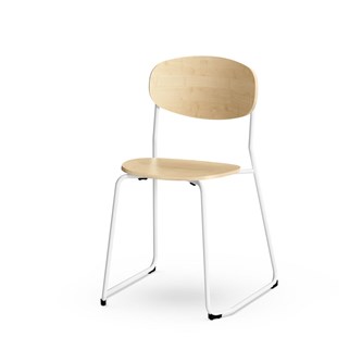 Collab tuoli FSC BX lenkkijalat, ik 45 cm, valkoinen runko