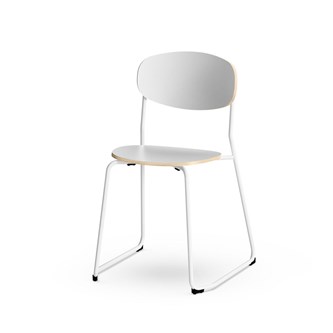 Collab tuoli FSC BX lenkkijalat, ik 45 cm, valkoinen runko