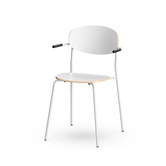 Collab tuoli FSC lenkkijalat, ik 45 cm, käsinojilla, hopea runko