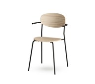 Collab tuoli FSC BX lenkkijalat, ik 45 cm, käsinojilla, musta runko