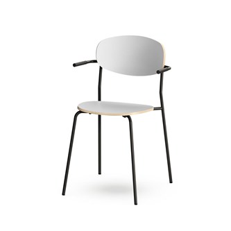 Collab tuoli FSC BX lenkkijalat, ik 45 cm, käsinojilla, musta runko