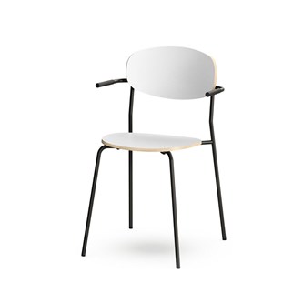 Collab tuoli FSC BX lenkkijalat, ik 45 cm, käsinojilla, musta runko