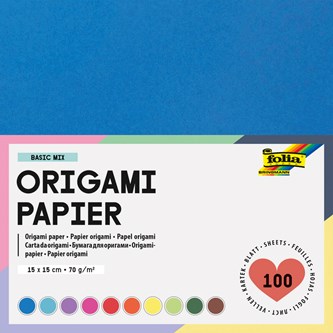 Origamipaperi 15 x 15 cm, 100 ark
