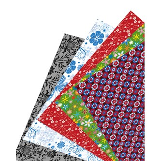 Origamipaperi kuvioilla 15 x 15 cm, 50 ark