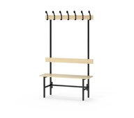 Novis Basic yksipuolinen pukuhuonepenkki 100 cm, musta runko