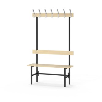 Novis Basic yksipuolinen pukuhuonepenkki 100 cm, musta runko