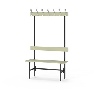Novis Elite yksipuolinen pukuhuonepenkki 100 cm, musta runko