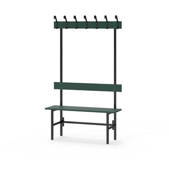 Novis Elite yksipuolinen pukuhuonepenkki 100 cm, musta runko