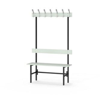 Novis Elite yksipuolinen pukuhuonepenkki 100 cm, musta runko