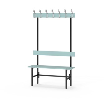 Novis Elite yksipuolinen pukuhuonepenkki 100 cm, musta runko