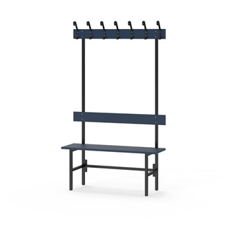 Novis Elite yksipuolinen pukuhuonepenkki 100 cm, musta runko