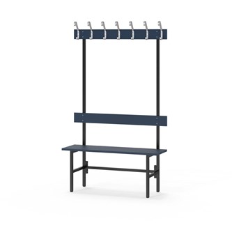 Novis Elite yksipuolinen pukuhuonepenkki 100 cm, musta runko