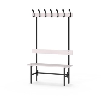 Novis Elite yksipuolinen pukuhuonepenkki 100 cm, musta runko