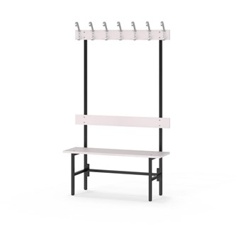 Novis Elite yksipuolinen pukuhuonepenkki 100 cm, musta runko